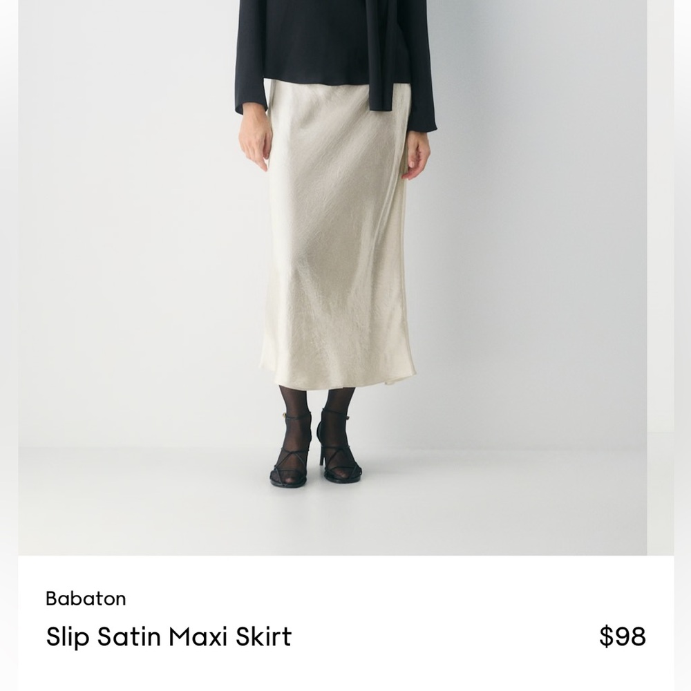 Aritzia Babaton Satin Slip Skirt Size 6